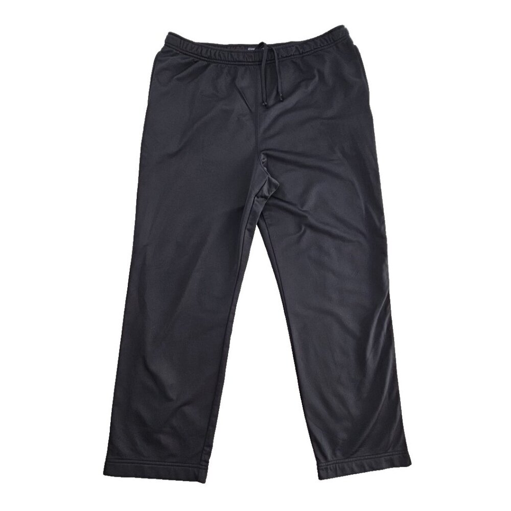 Lands' End Double Stripe Jogger Men's XL (40-42) Black Drawstring Elastic Waist